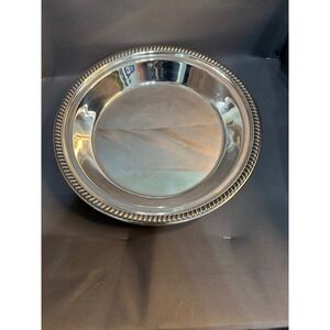 Reed & Barton Silver Plate Footed Bowl 4090 Gadroon Rim 10 Inch EPNS Tray